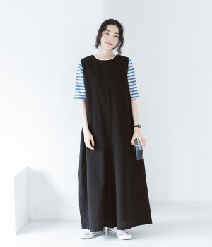 リネンコットン ワイドサロペットパンツ（Bliss bunch）の商品詳細