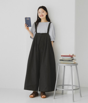 ブリスバンチリネンコットン ワイドサロペットパンツ ブリスバンチリネンコットン ワイドサロペットパンツ - メルカリ