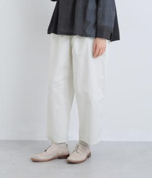 レギュラーオンスコットンリネンデニムマオパンツ(オフホワイト-F)