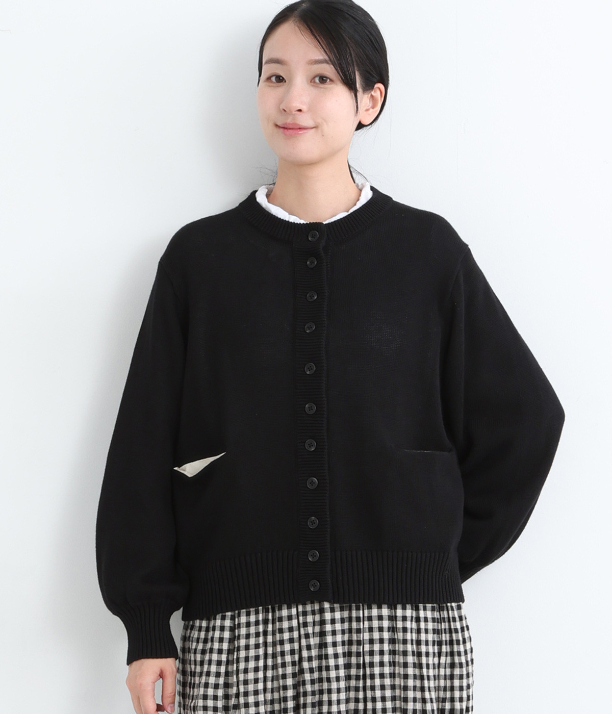 コットンリネンニット 多釦カーディガン（Bliss bunch）の商品詳細