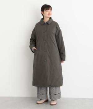 中綿ステンカラーロングコート