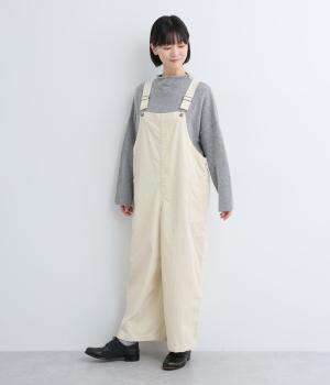 太コーデュロイサロペットパンツ(アイボリ--F)