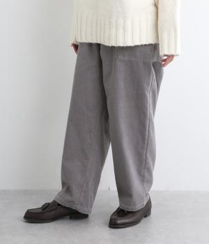 太コーデュロイサイドポケットガーデンパンツ(グレー-F)