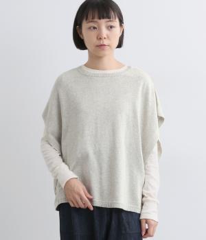 コットン片畦編み 2wayベスト