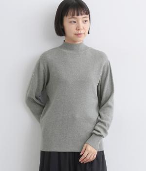 コットンリブ編み ハイネックプルオーバー
