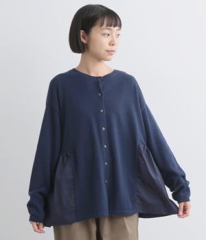 サイド布帛切替 2wayカーディガン