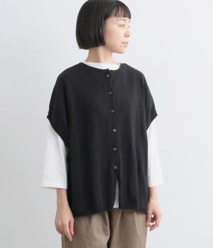 ドットジャカード ドロップ2wayベスト(ブラック-F)