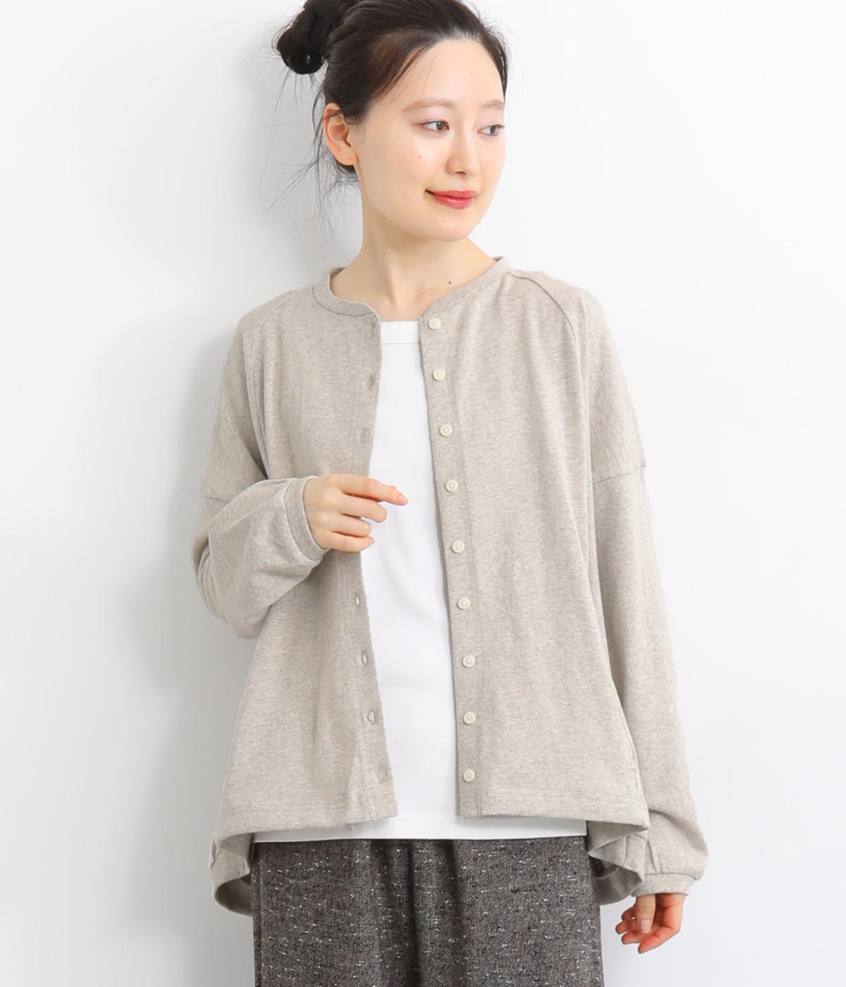 天竺前後差バックヘムギャザー切替カーディガン（Bliss bunch