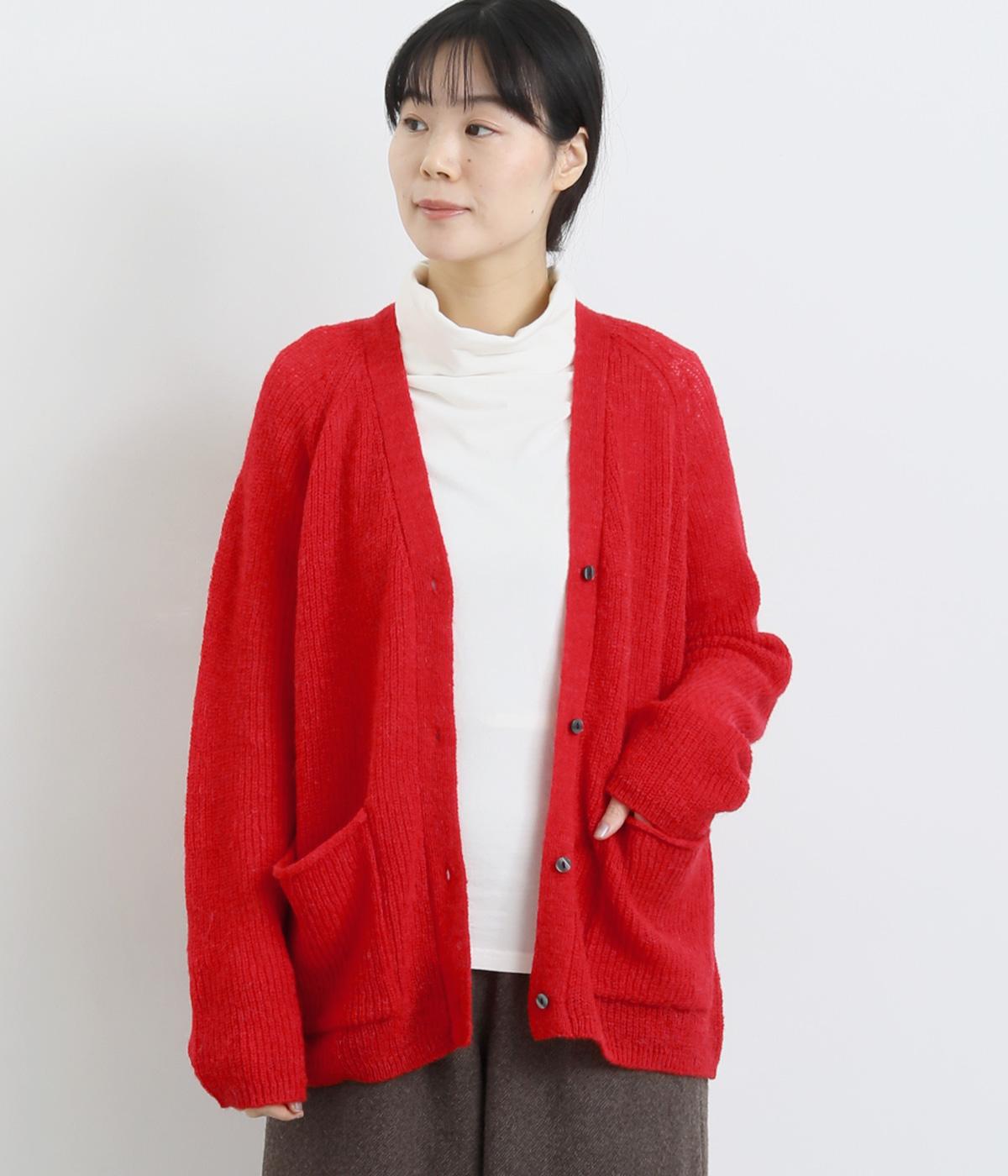 アルパカ混 片畦編み Vネックカーディガン（Bliss bunch）の商品詳細