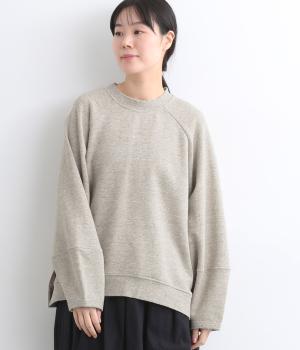 リバイバル裏毛前後差切替コクーン袖ラグラン9分袖プルオーバー