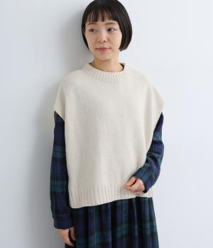 ラムナイロン サイド釦H/Nベスト(エクリュ-F)