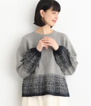 マシュマロヤーン 裾ジャカードラグランプルオーバー