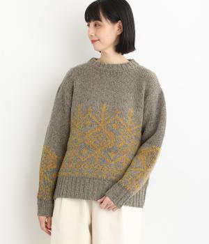 カラーネップ ジャカードプルオーバー(モカ-F)