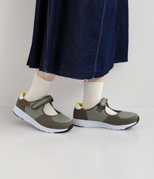 軽量スニーカー(グレー-M)