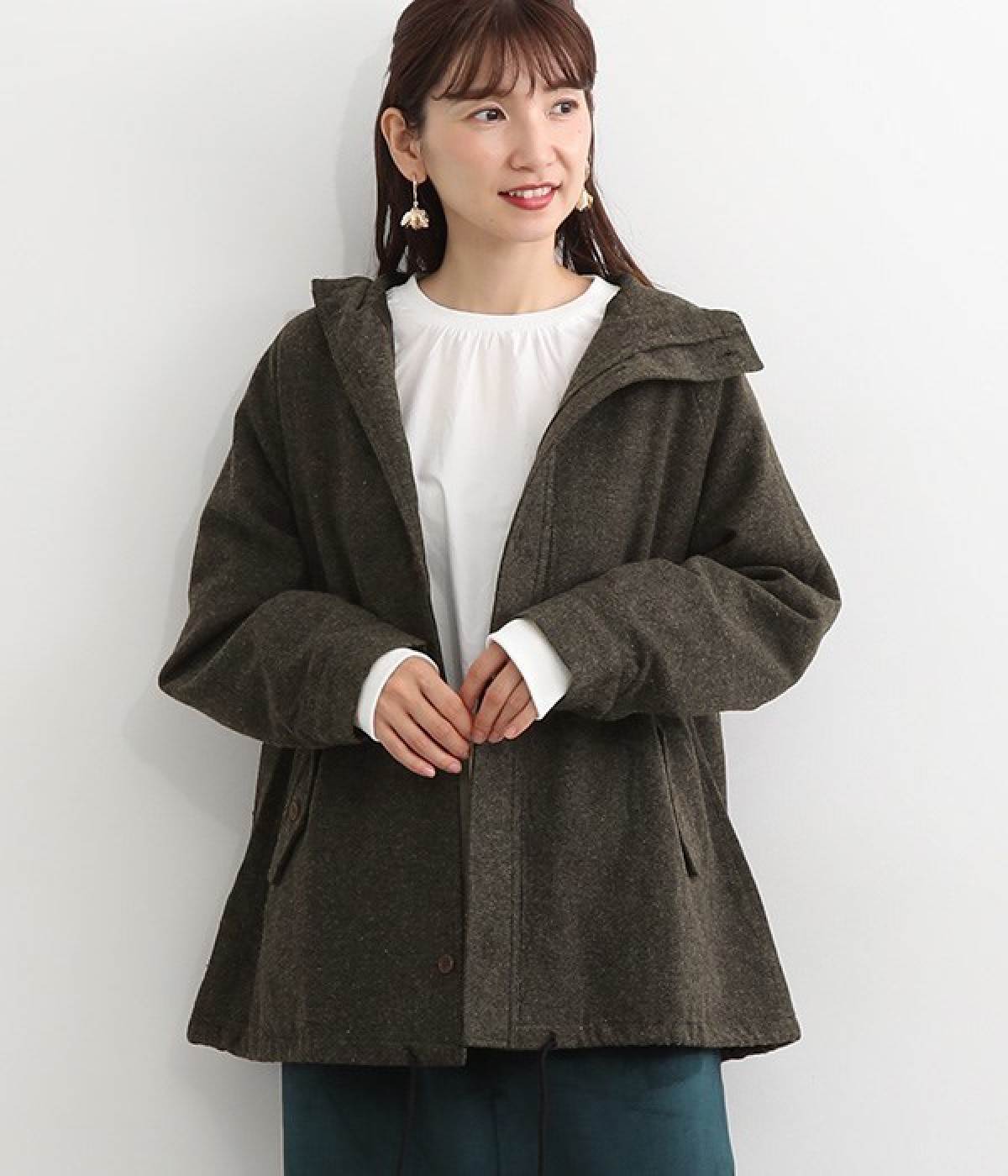 ウールツイードフードジャケット（Sorte cuff）の商品詳細