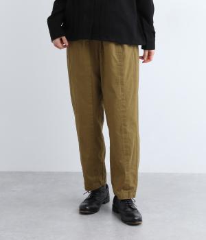 コットンギャバジンタックパンツ