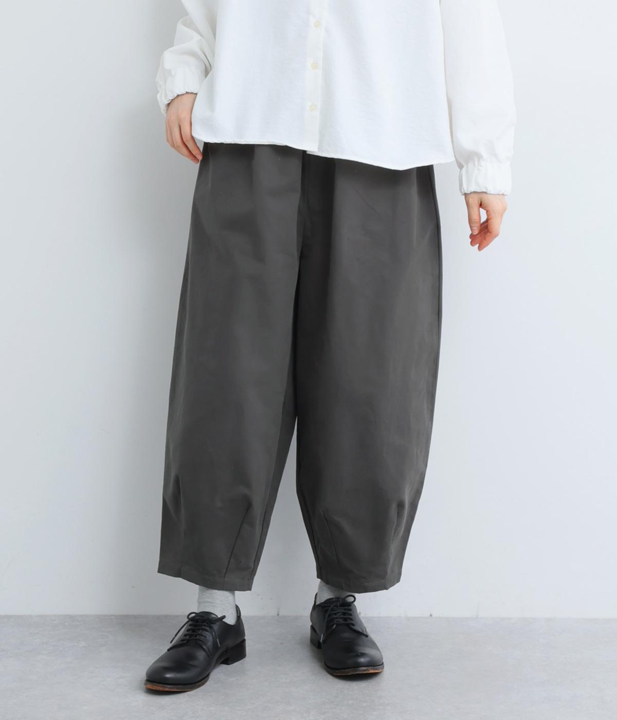 コットンギャバジンバルーンパンツ(チャコール-F)