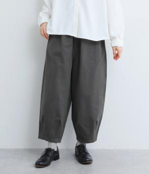 コットンギャバジンバルーンパンツ(チャコール-F)