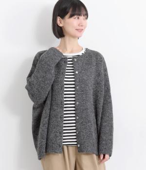 ウール混ニットカーディガン