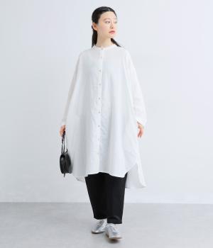 コットンソフトガーゼ後ギャザーチュニック(オフ-F)