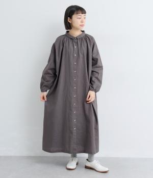 ラミーチビ襟前あきワンピース