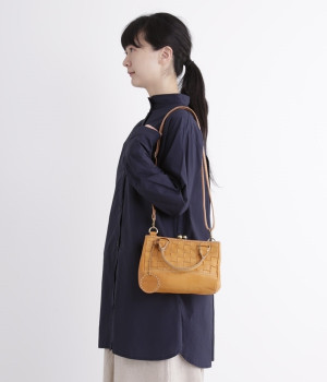 カウレザーメッシュ2WAYハンドバッグ