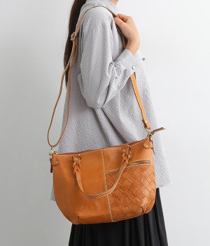 カウレザーメッシュコンビ　2WAY トート