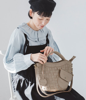 カウレザーメッシュ　2wayトートバッグ(オーク-ONESIZE)