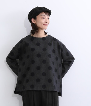 ウールドットビッグブラウス