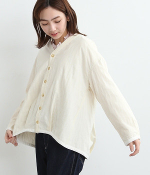 アンティークキルトVカーデ(アイボリー-ONESIZE)