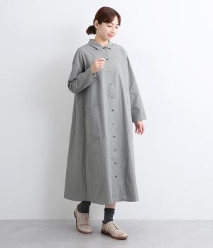 Aラインシャツワンピース