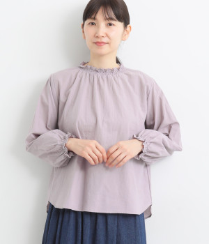 東炊きローンシャーリングブラウス