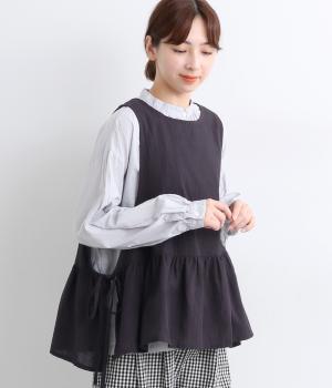 コットンリネンエプロンベスト