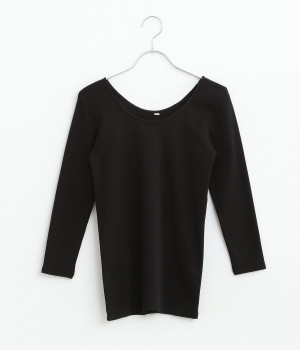 オーガニックコットンインナー8分袖トップス