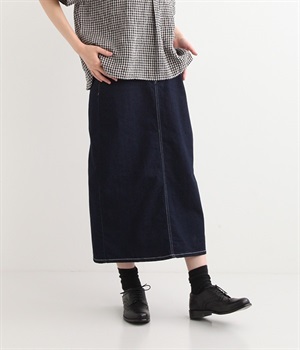 リサイクルデニムセミタイトロングスカート