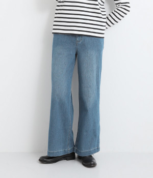 AIRジョグデニムバギーパンツ(ユーズドネイビー-L)