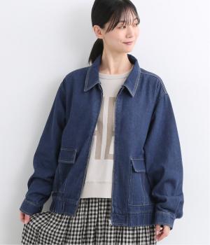 デニムジップアップブルゾン