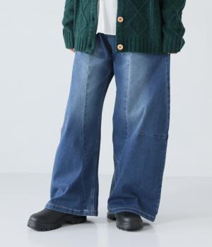 裏起毛ワイドカーブパンツ