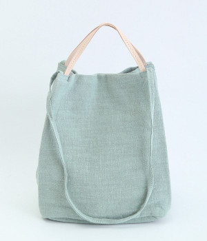 リネン2WAYトートバッグ/E7080(ライトブルー-ONESIZE)