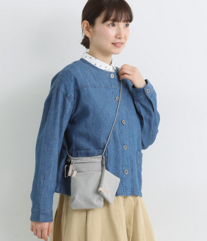 6ポケット　インサイドプリント　ミニショルダー/E7377