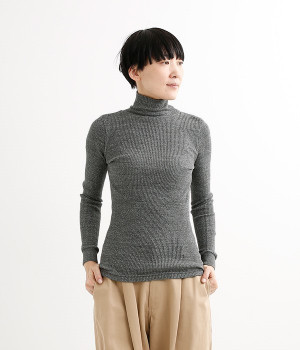 コットンリブ　タートルネック