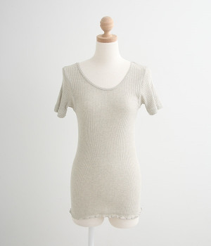 リブ半袖シャツ