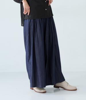 ウエストピンタックデニムパンツ