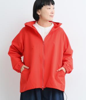 コットンナイロンクロスフードブルゾン