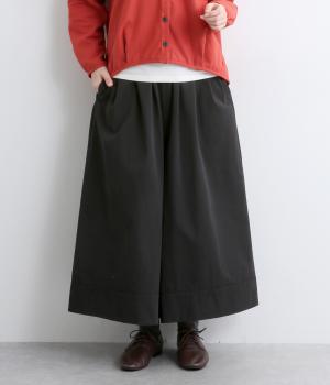 ツイルワッシャーキュロットパンツ(ブラック-F)