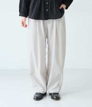 &WARPナチュラルジャージーイージーコクーンペグトップパンツ(グレー-36)