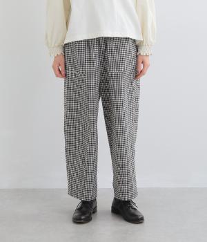 コットンシルクネップダーツパンツ
