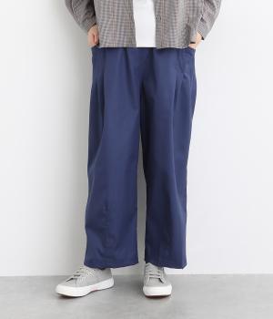 コットンコーマギャバタックワイドパンツ