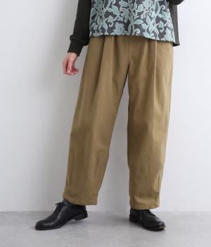 コットンイージーコクーンペグトップパンツ(ベージュ-F)