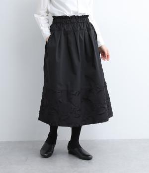 ツイルストレッチジャカード切替タックスカート